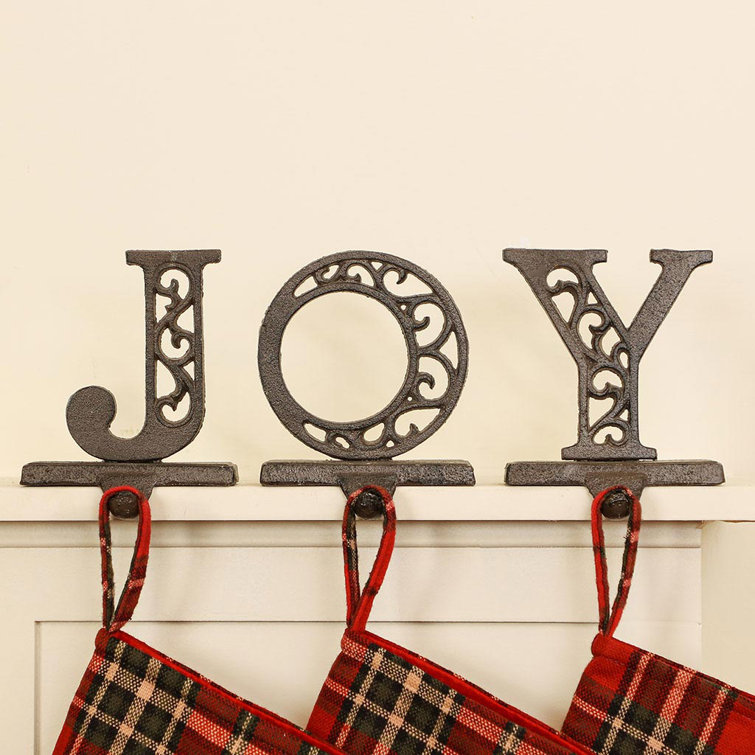 The Seasonal Aisle Joy Three Piece Stocking Holder Set Wayfair.ie